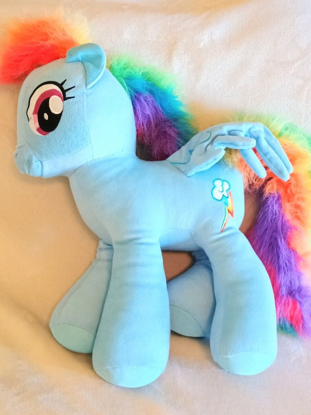 Large My Little Pony Rainbow Dash Plush Stuffed Animal Blue Pegasus Hasbro